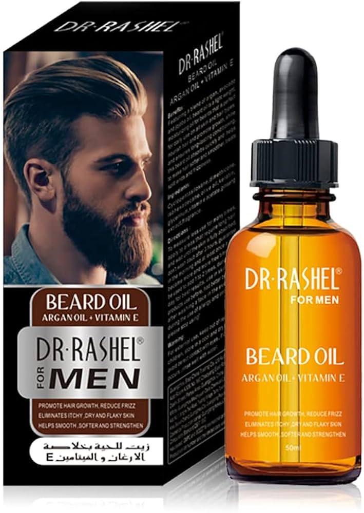 DR.RASHEL For Men Beard Oil (Argan Oil + Vitamin E) – Beard Growth & Softening Oil 50ml